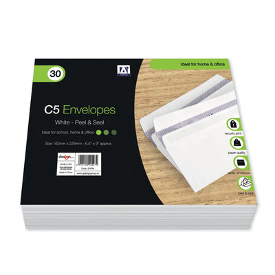 30 PACK C5 WHITE ENVELOPES