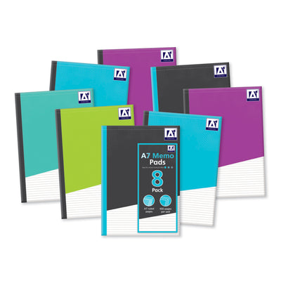 50 SHEET 8 PACK MINI MEMO PADS
