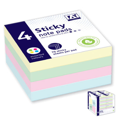 4 PACK SQUARE STICKY NOTES