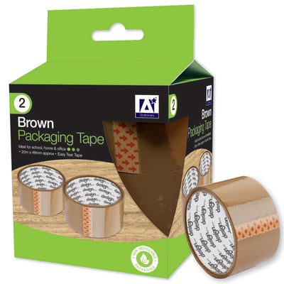 PACK OF 2  20 MTR X 48MM PARCEL TAPE