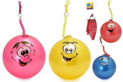 ASST. COLOURS FRUITY SCENTED BALL WITH KEYRING (DEFLATED)