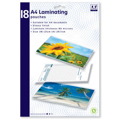 18 PACK A4 LAMINATING POUCHES