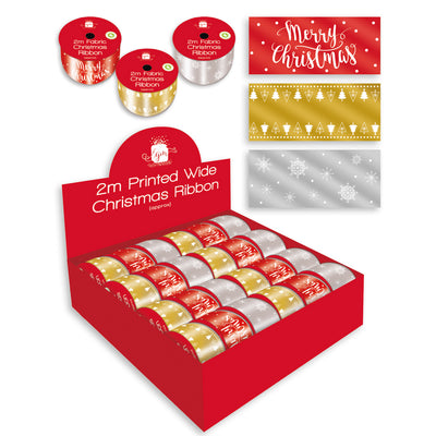 ASST. 2MTR PRINTED XMAS RIBBON