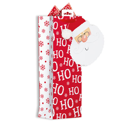SANTA TEXT GIANT TAG BOTTLE BAG