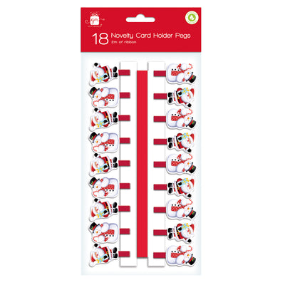 NOVELTY 18 PEG  XMAS CARD HOLDER