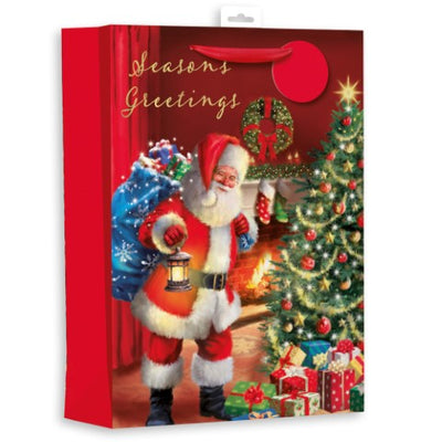 LARGE TRADITIONAL SANTA GIFT BAG