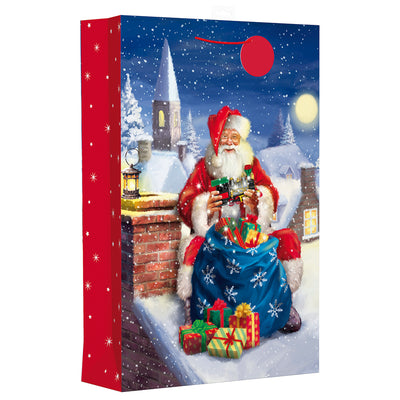 JUMBO TRADITIONAL SANTA GIFT BAG