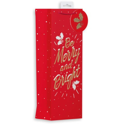 TRADITIONAL TEXT RED BOTTLE BAG