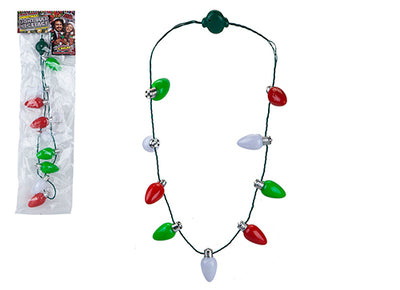 3 ASST. 9 BULB MULTI FUNCTION B/OP XMAS NECKLACE