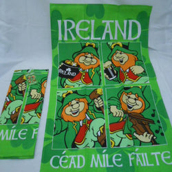 MULTI LEPRECHAUN DESIGN TEA TOWEL
