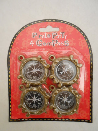 4 PACK PIRATE PARTY BAG COMPASS