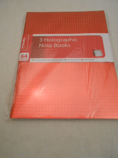 3 PACK HOLOGRAPHIC COVER NOTEBOOKS