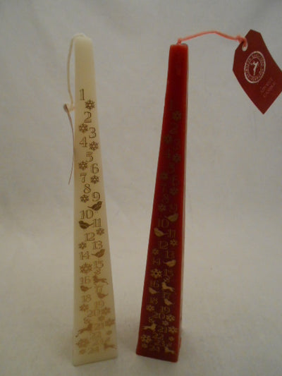 2 ASST.PYRAMID SHAPE ADVENT CANDLE