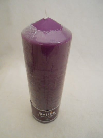 BALTUS 77MM X 250MM 90 HOUR BURN PURPLE UNSCENTED CANDLE