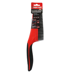 WIRE BRUSH WITH SCRAPER 14"