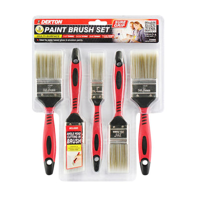 5 PCE PRO BRISTLE PAINT BRUSH SET