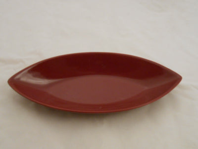 RED SAFFRON OVAL ELLIPSE BOWL