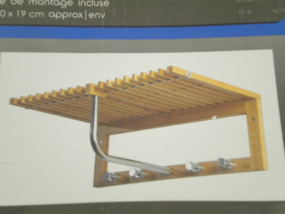 BAMBOO WALL TOWEL RACK