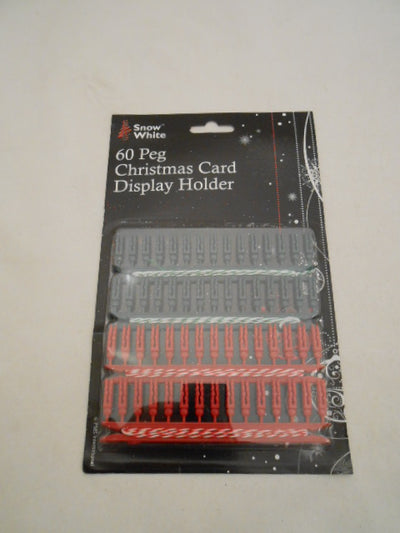 60 PEG XMAS CARD HOLDER WITH CORD