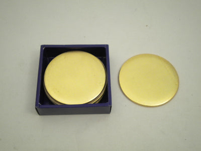 SET 6 ROUND GOLD COASTERS