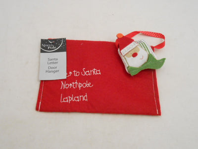 PLUSH SANTA LETTER DOOR HANGER
