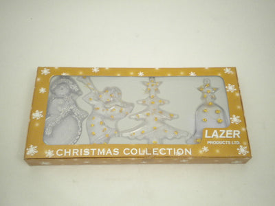 GLITTER FROSTED GLASS TREE DEC