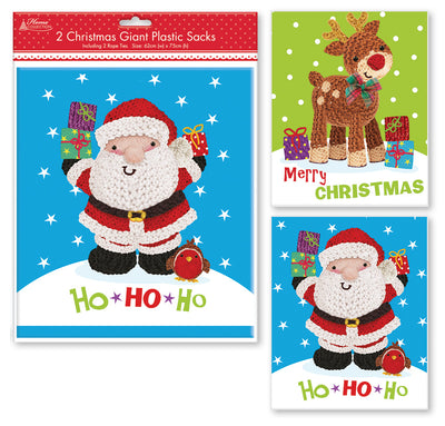 2 PACK ASST.GIANT PLASTIC SACKS